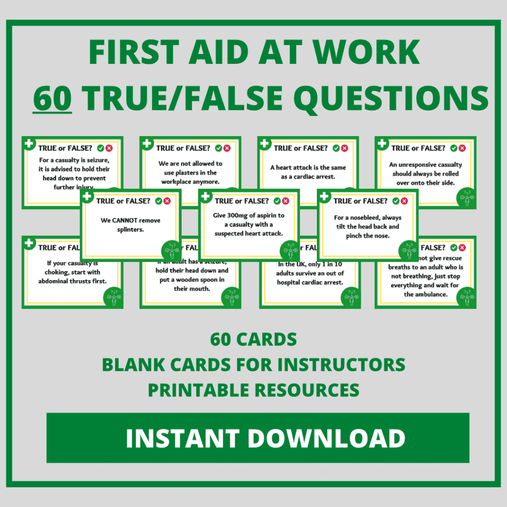 True/False Questions First Aid at Work Act Fast First Aid